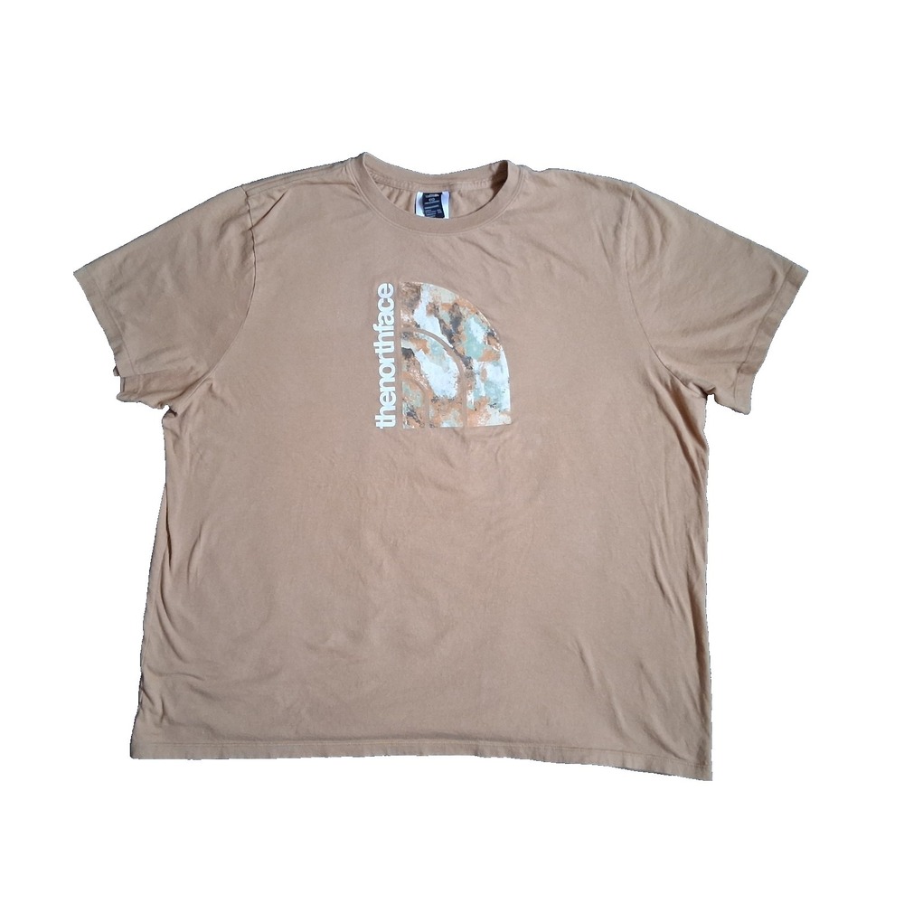 The North Face Shirt Women's 3XL Tan Half Dome Graphic Logo Circular Design Tee
